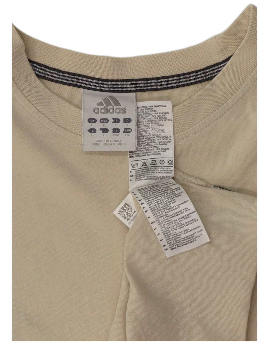 Maglietta Adidas da uomo Top Large in cotone beige