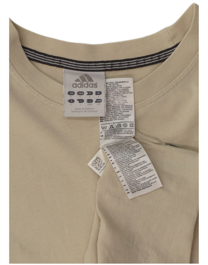 Maglietta Adidas da uomo Top Large in cotone beige