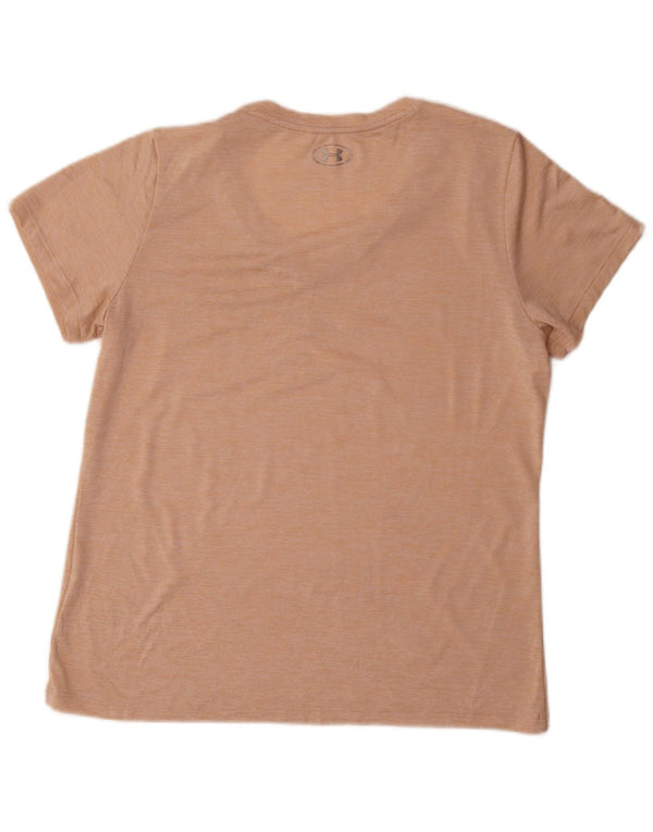 T-shirt Under Armour da donna Heat Gear Top grande rosa screziato