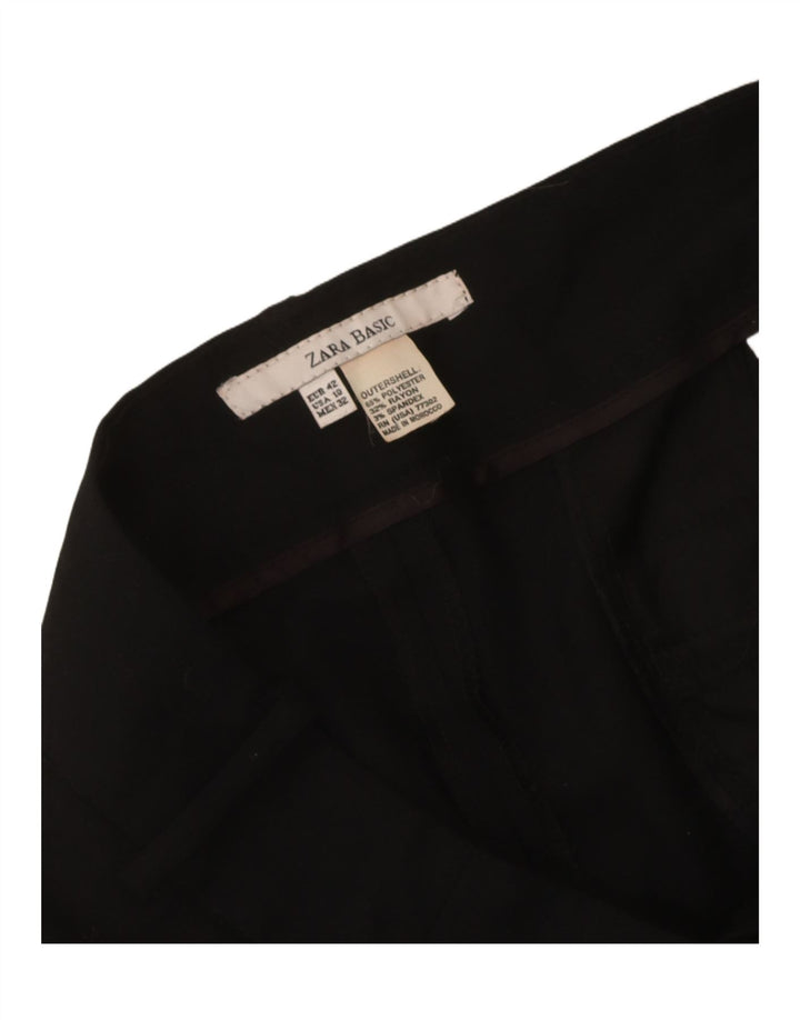 Pantaloni chino slim da donna Zara EU 42 Large W32 L30 poliestere nero