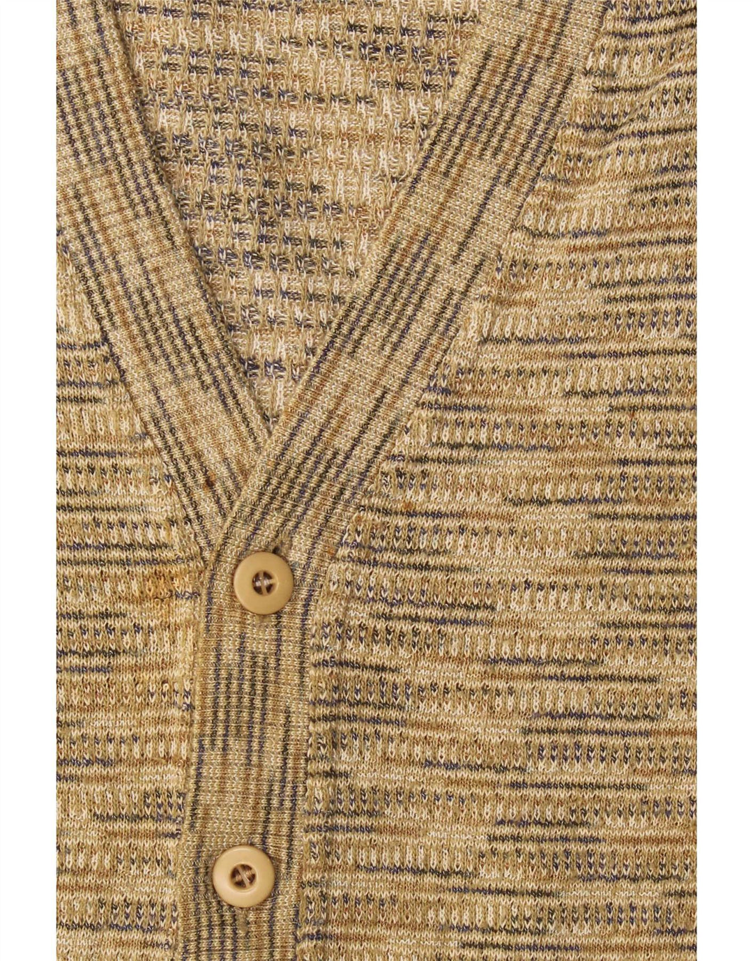 Maglione cardigan senza maniche da uomo Mapier in cotone screziato beige medio