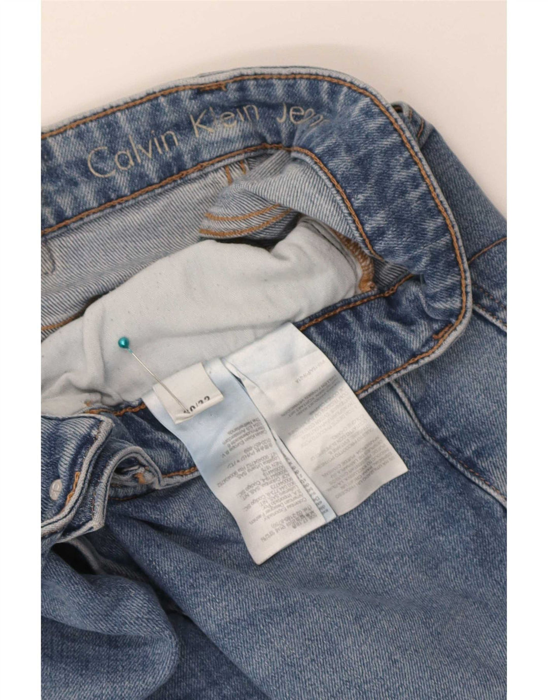 Jeans slim da uomo Calvin Klein W30 L32 cotone blu