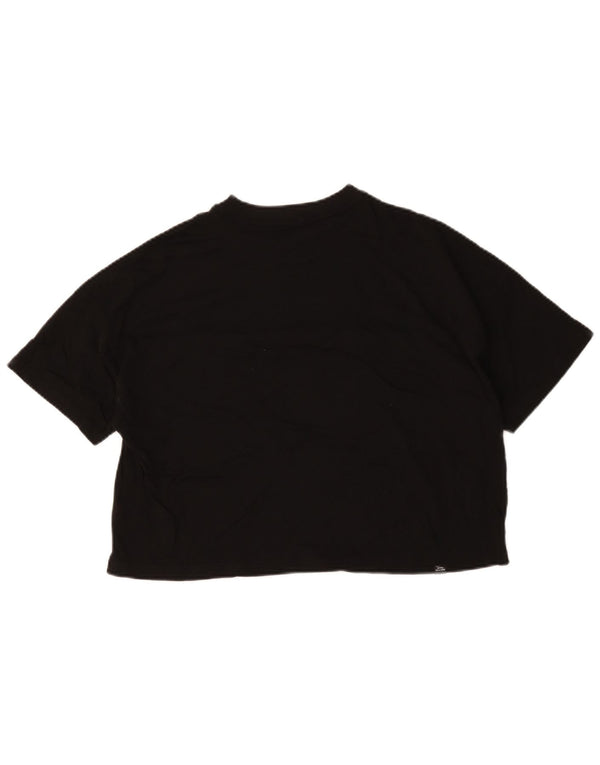 T-shirt grafica corta da donna Puma UK 16 grande cotone nero