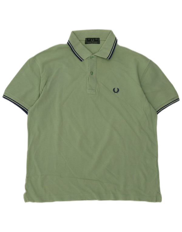 Polo da uomo Fred Perry in cotone verde medio