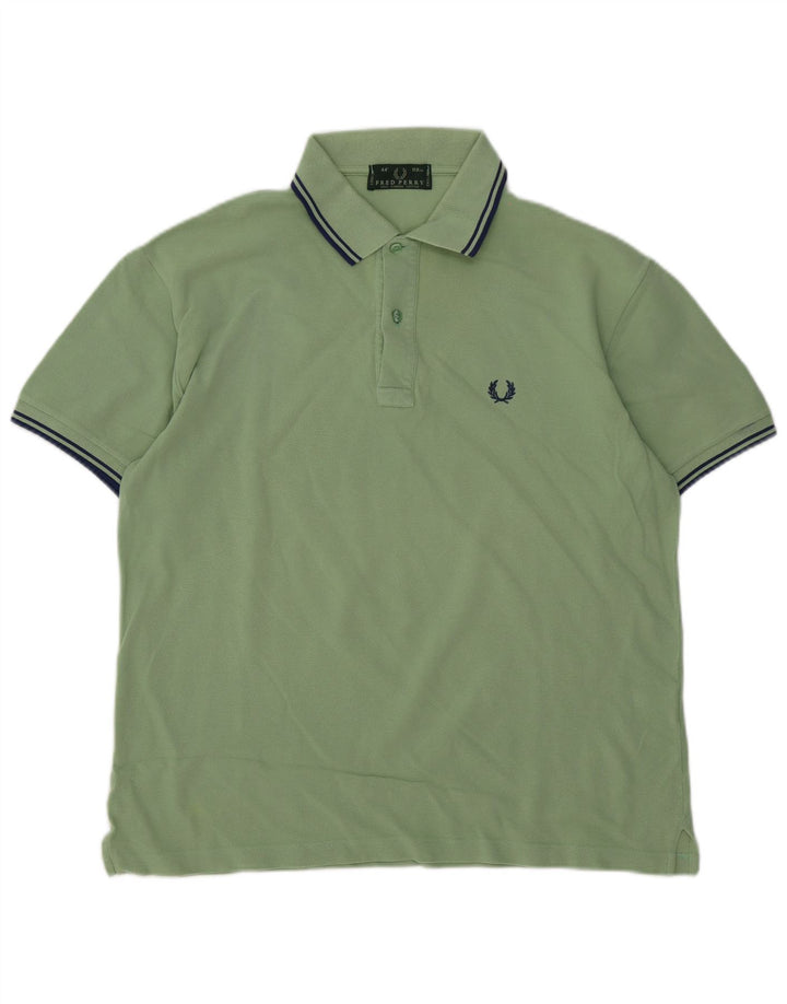 Polo da uomo Fred Perry in cotone verde medio