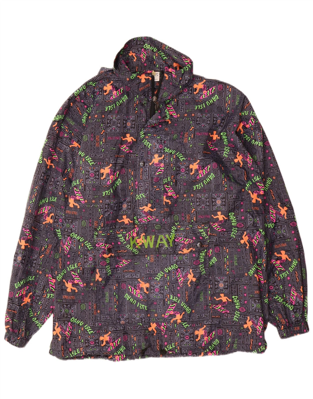 Giacca anorak grafica da uomo vestibilità ampia K-WAY UK 38 media multicolore