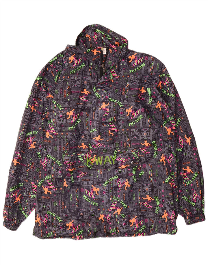 Giacca anorak grafica da uomo vestibilità ampia K-WAY UK 38 media multicolore