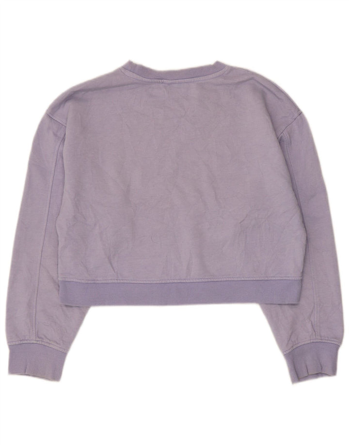 Felpa corta da donna Zara UK 14 viola medio