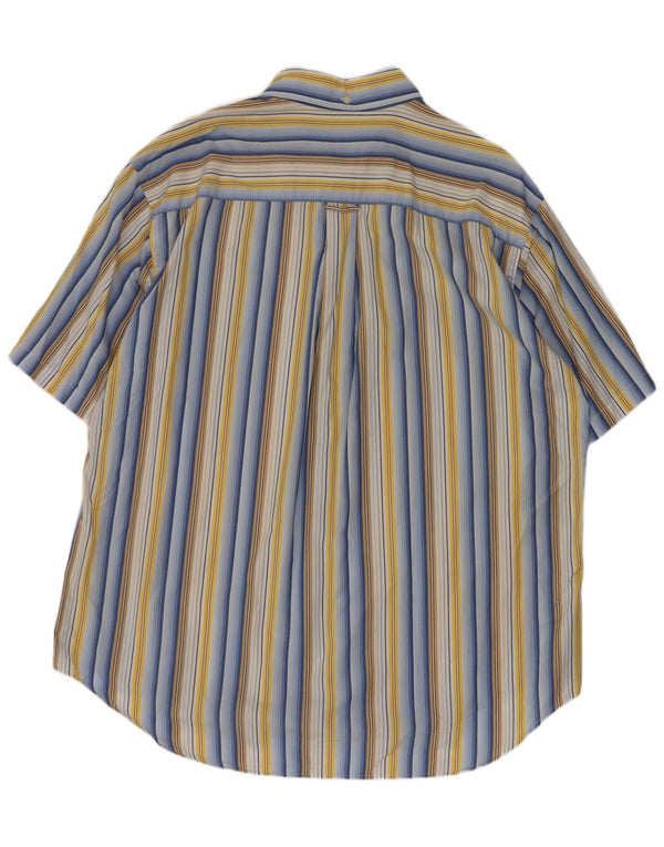 Camicia a maniche corte da uomo Lacoste taglia 46 2XL a righe multicolore