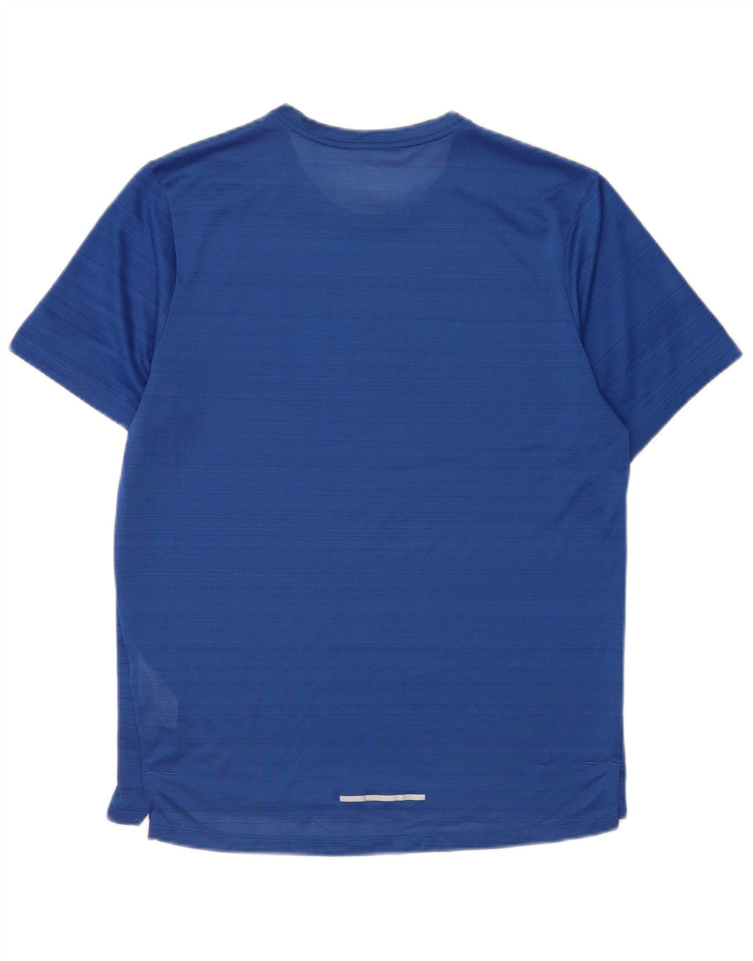 T-shirt Nike da uomo Dri Fit, top in poliestere a righe blu medio