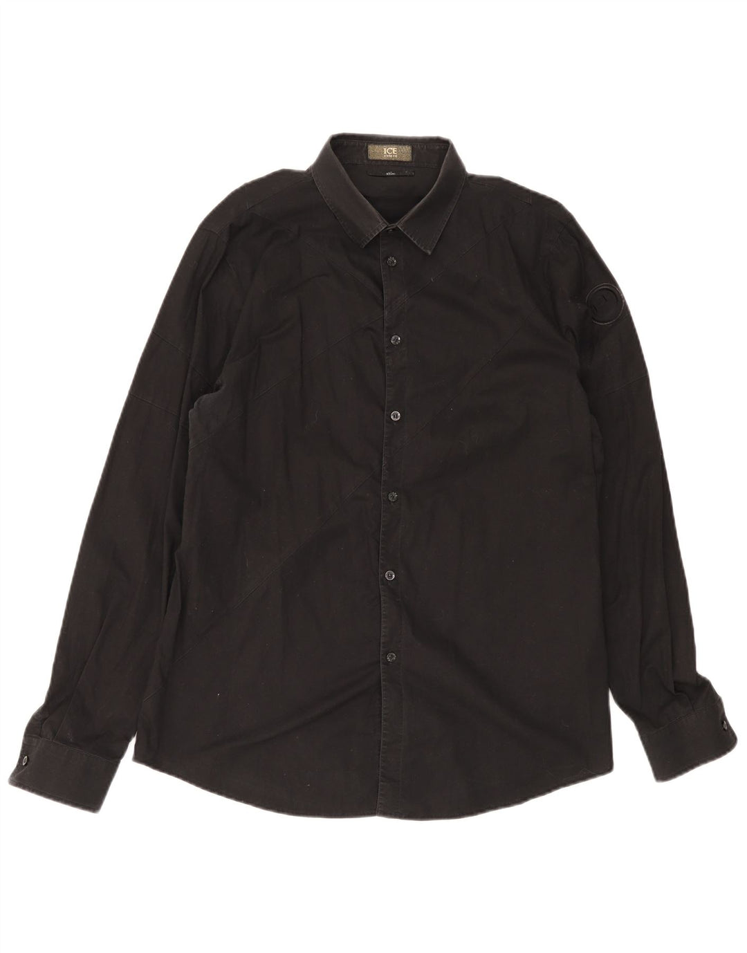 Camicia slim fit da uomo Iceberg XL in cotone nero