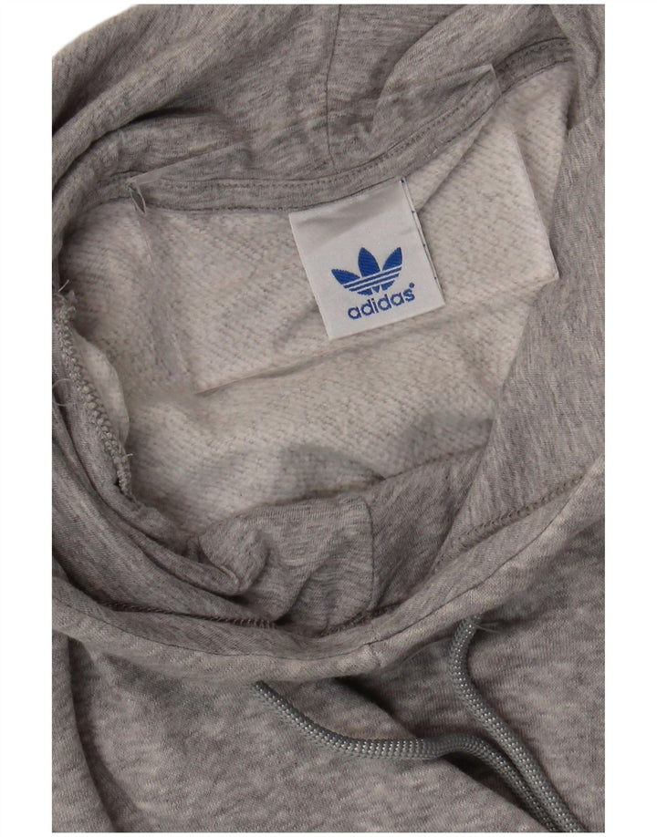 Felpa con cappuccio da donna Adidas UK 14 Grigio medio