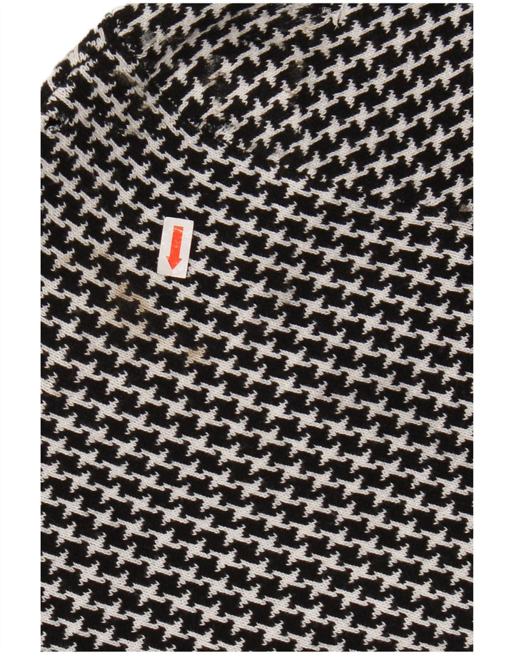 CHAPS Giacca da donna in maglia a 3 bottoni lavorata a maglia UK 12 media pied de poule nera