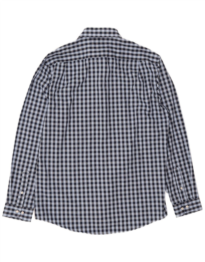 Camicia da uomo Ben Sherman taglia 16 1/2 grande cotone a quadretti blu