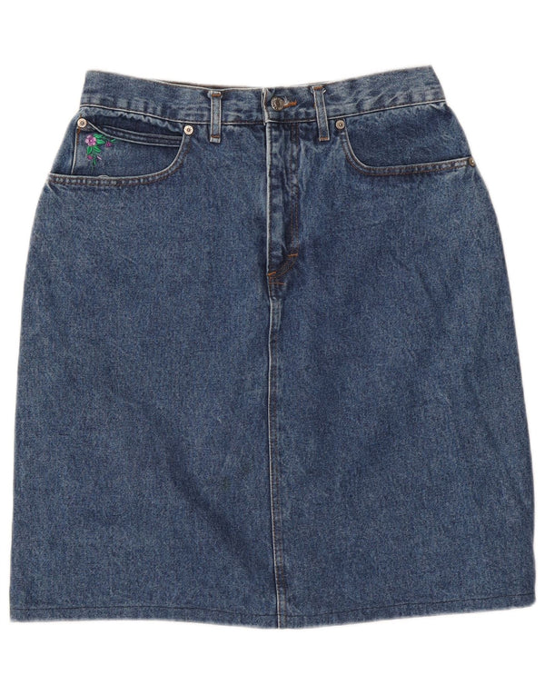 Casucci Womens Denim Skirt W30 Medium Blue Cotton