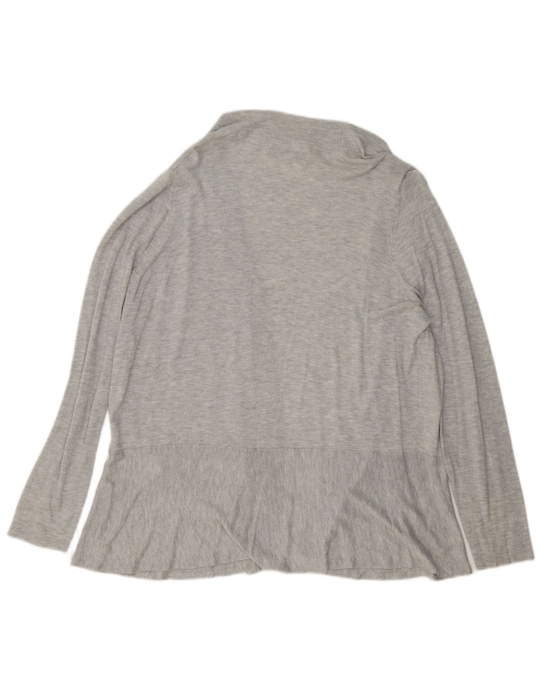 MARKS & SPENCER Maglione cardigan aperto da donna UK 20 2XL Grigio chiazzato