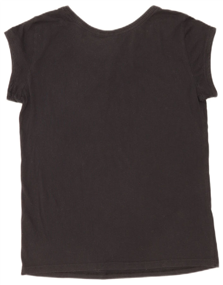 T-shirt grafica da donna Adidas Top UK 12 media nera