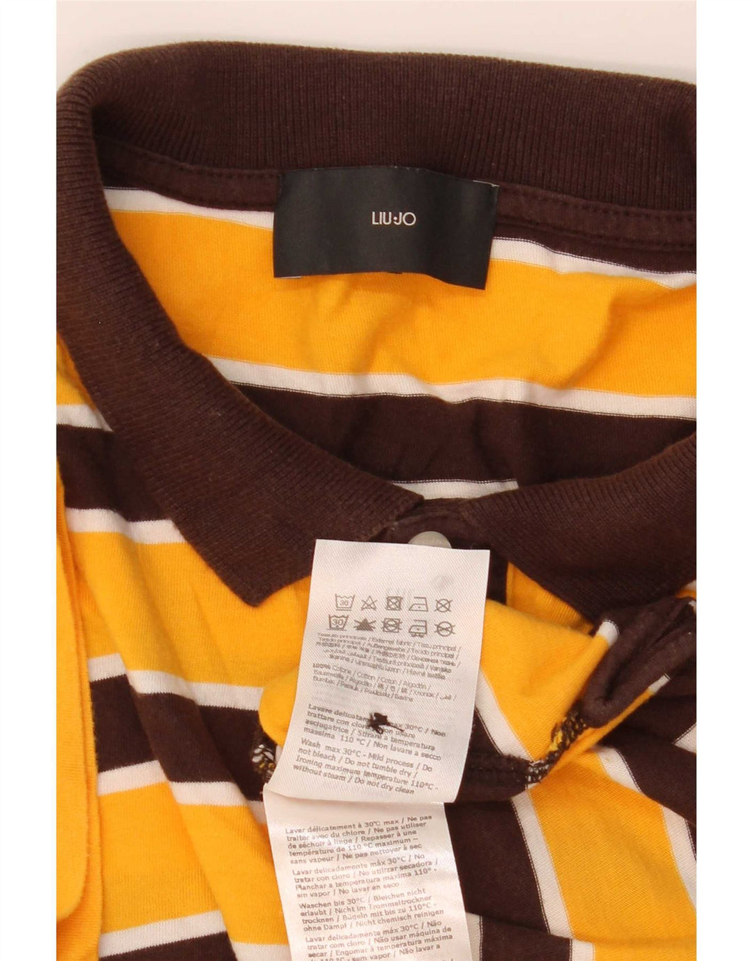 Polo Uomo Liu Jo Cotone Rigato Medio Giallo