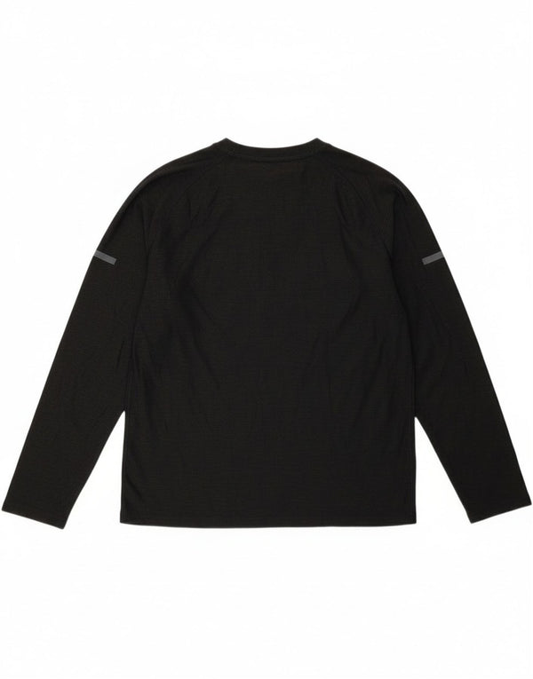 Russell Athletic Boys Top Long Sleeve 14-15 Years Large Black Sports