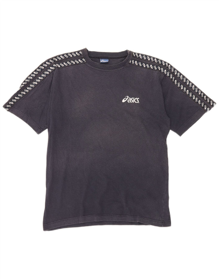 T-shirt grafica da uomo Asics Top in cotone blu navy medio