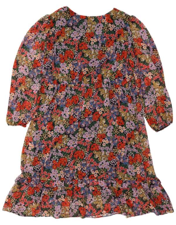 Abito a strati a maniche lunghe da donna Wallis UK 18 XL floreale multicolore