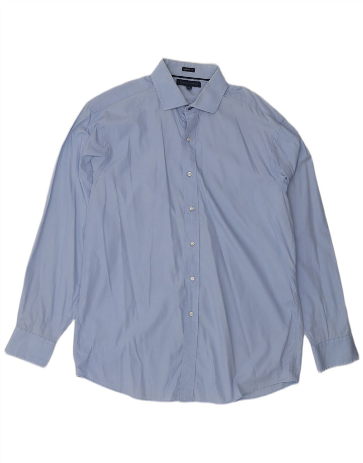 Camicia da uomo vestibilità regolare Tommy Hilfiger taglia 16 grande blu
