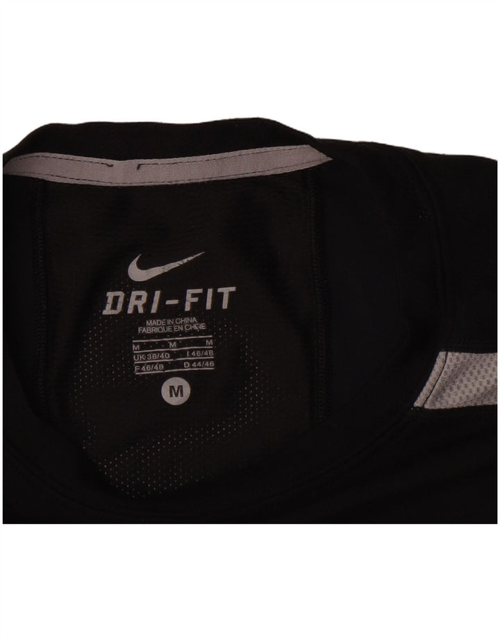 T-shirt da uomo Nike Dri Fit Top UK 38/40 poliestere color block medio nero