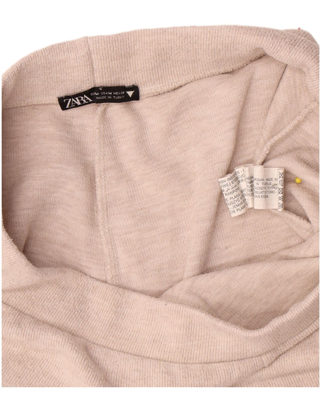 Pantaloni da tuta da donna Zara UK 12 Poliestere beige medio