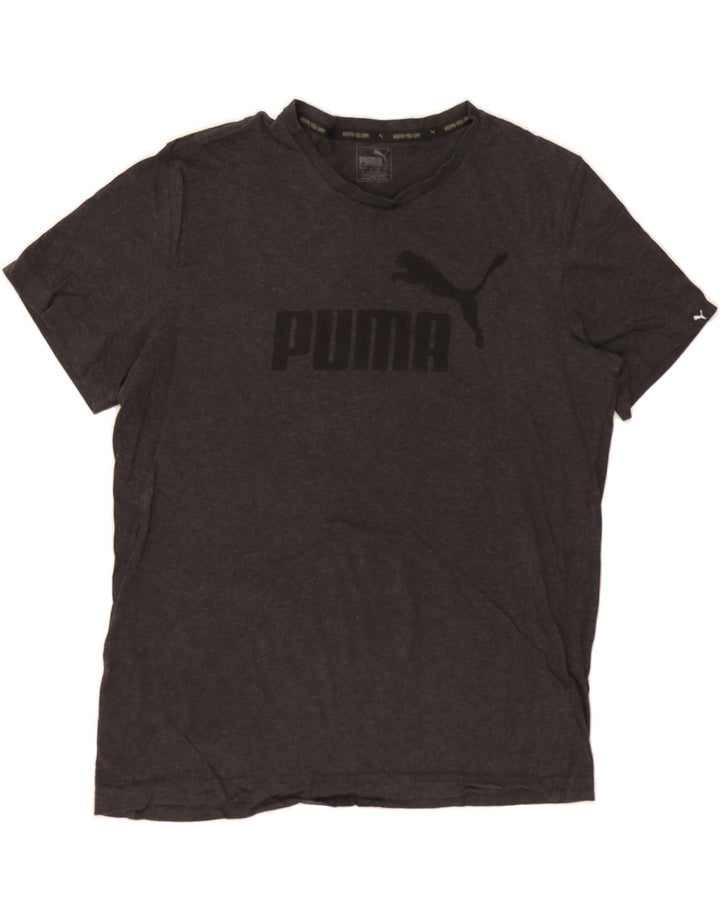 PUMA Mens Graphic T-Shirt Top Large Grey Vintage Puma and Second-Hand Puma from Messina Hembry 