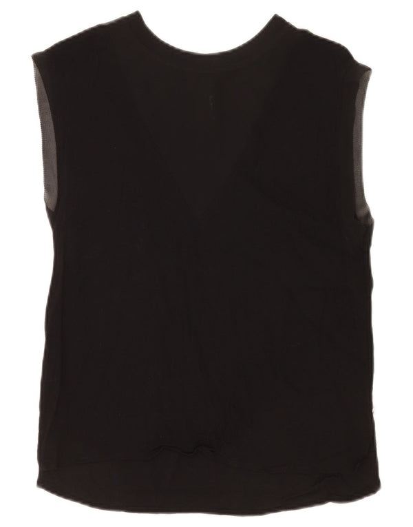 PEPE Jeans Womens Vest Top UK 10 Small Black Viscose