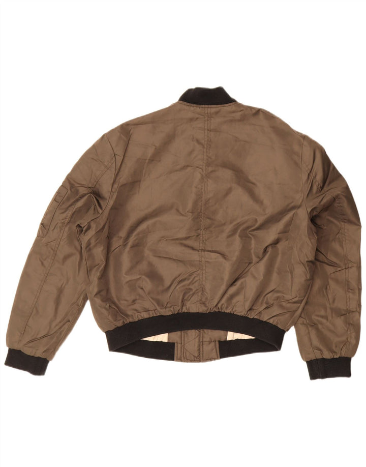 Giubbotto bomber oversize corto da donna ZARA UK 14 Marrone medio