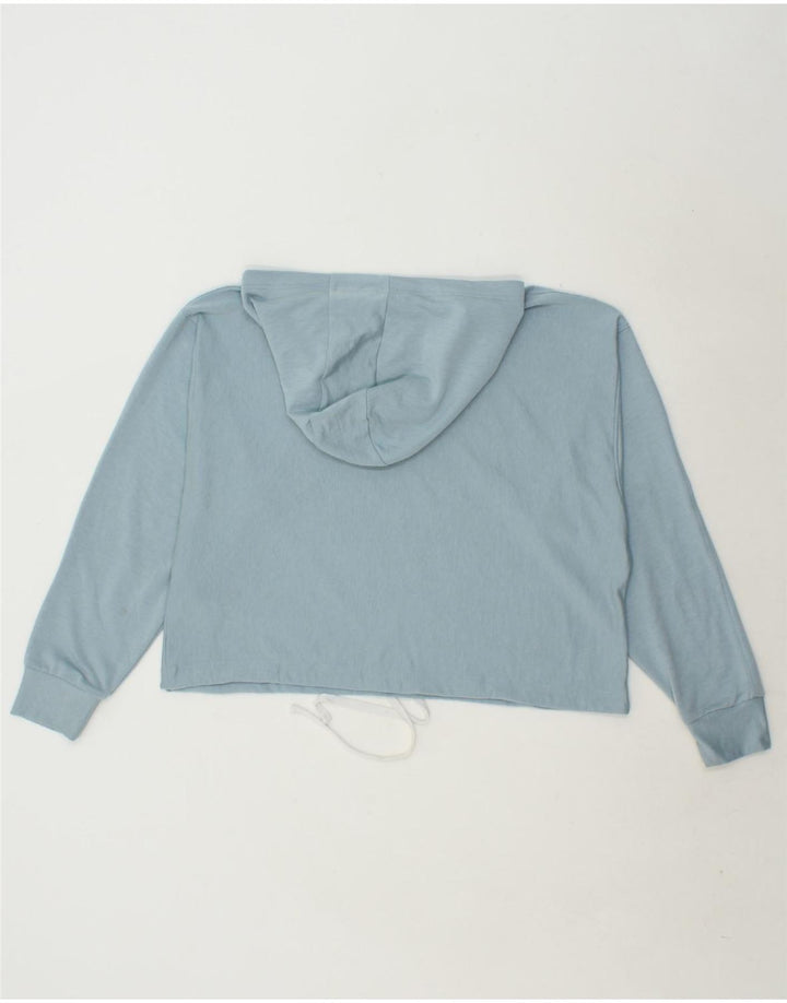 UNDER ARMOUR Womens Crop Oversized Hoodie Jumper UK 10 Small Blue Vintage Under Armour and Second-Hand Under Armour from Messina Hembry 