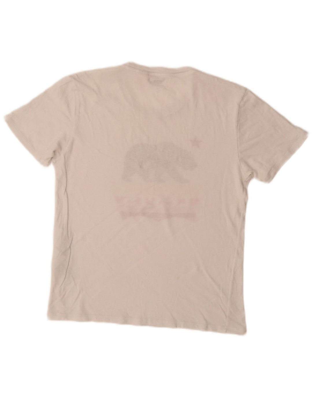 T-shirt grafica da donna LEVI'S Top UK 10 piccola in cotone bianco