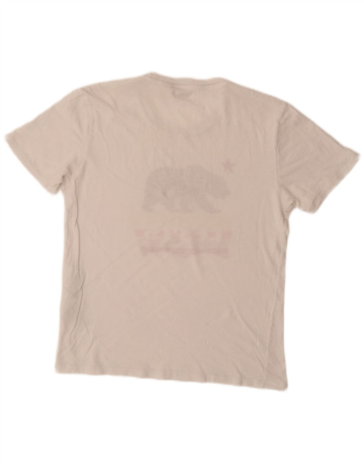 T-shirt grafica da donna LEVI'S Top UK 10 piccola in cotone bianco