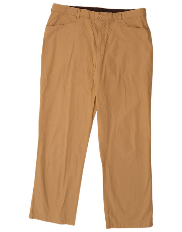 Pantaloni chino dritti da uomo Marks & Spencer W38 L31 cotone beige