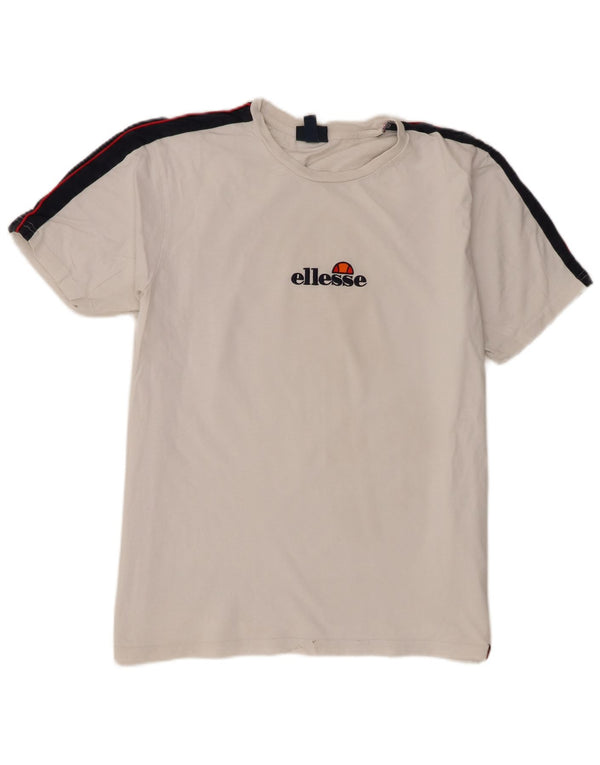 T-shirt da uomo Ellesse Top 2XL cotone color block bianco