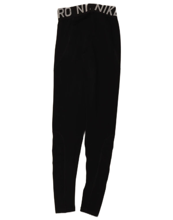 Leggings grafici Nike Dri Fit da donna UK 4 XS poliestere nero