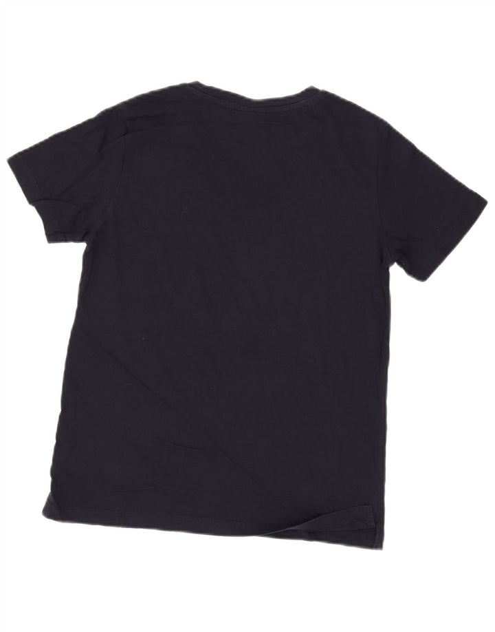 CHAMPION Womens Graphic T-Shirt Top UK 10 Small Navy Blue