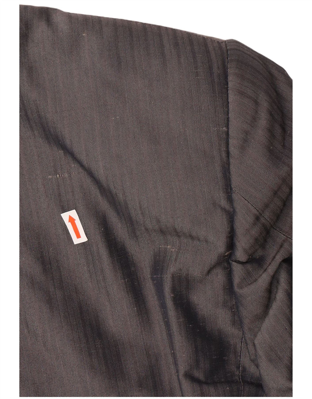 VINTAGE Mens Double Breasted Blazer Jacket IT 46 Large Grey Pinstripe Silk