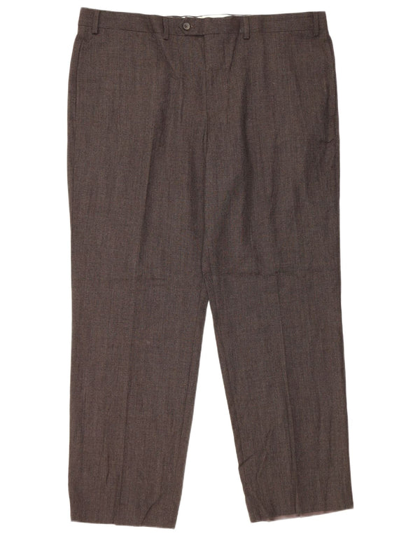 Pantaloni casual vestibilità regolare da uomo Marks & Spencer W42 L31 lana nera