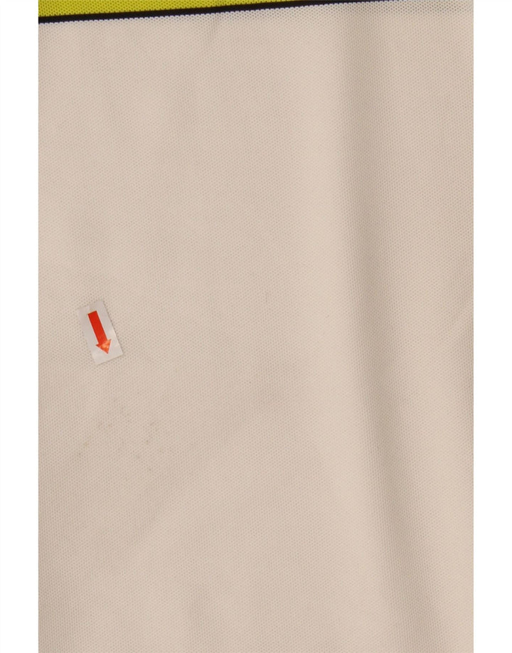 Polo da uomo Calvin Klein in poliestere color block bianco medio