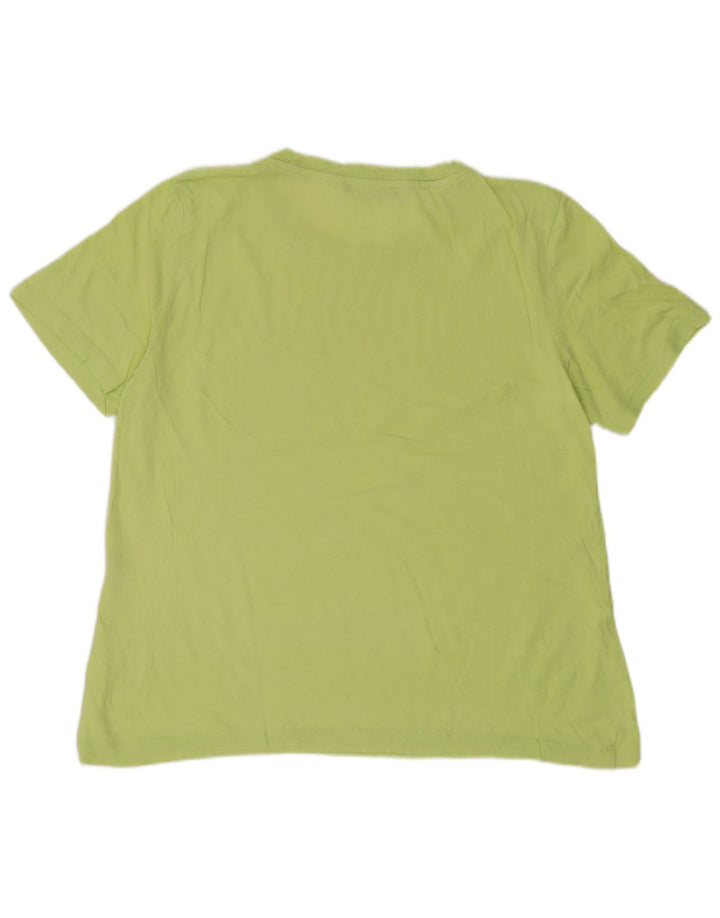 T-shirt Zara da donna Top UK 12 cotone giallo medio