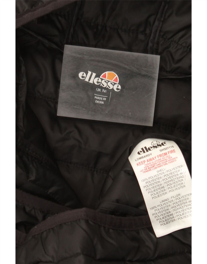 Giacca imbottita con cappuccio da uomo Ellesse UK 38 poliestere nero medio