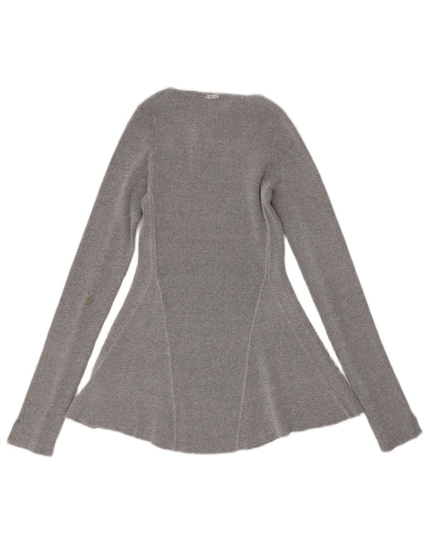 Guess Camicetta a maniche lunghe da donna UK 6 XS Viscosa grigia