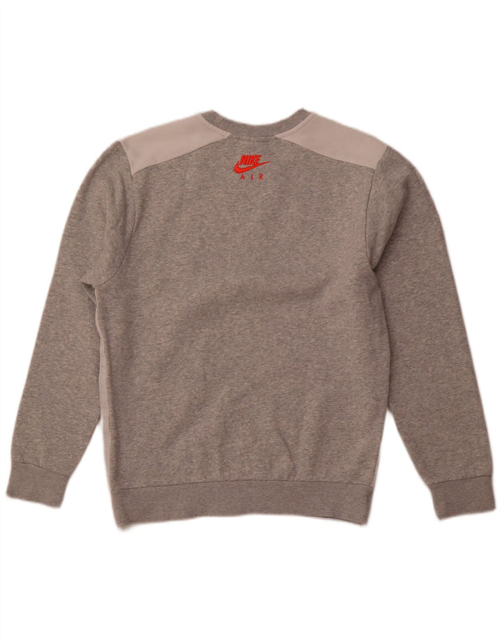 NIKE Felpa con grafica da uomo Maglione piccolo in cotone color block grigio