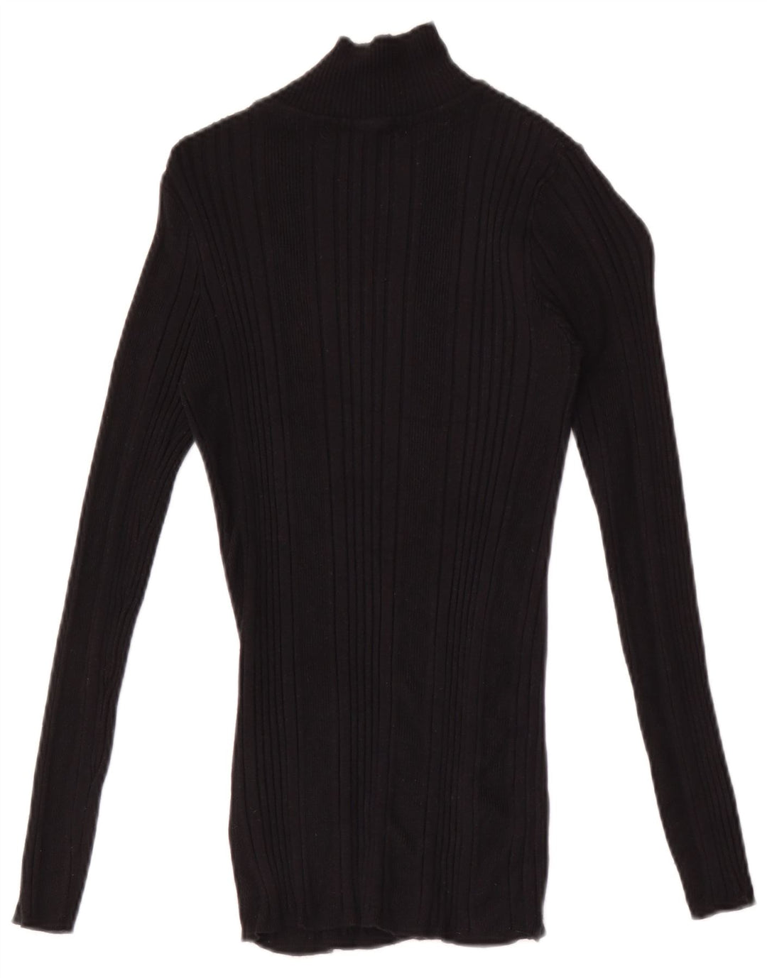 Marks & Spencer Top da donna a maniche lunghe UK 10 Small in viscosa nera