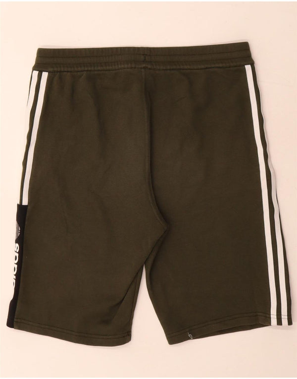 Pantaloncini sportivi Adidas da ragazzo con grafica 15-16 anni color kaki