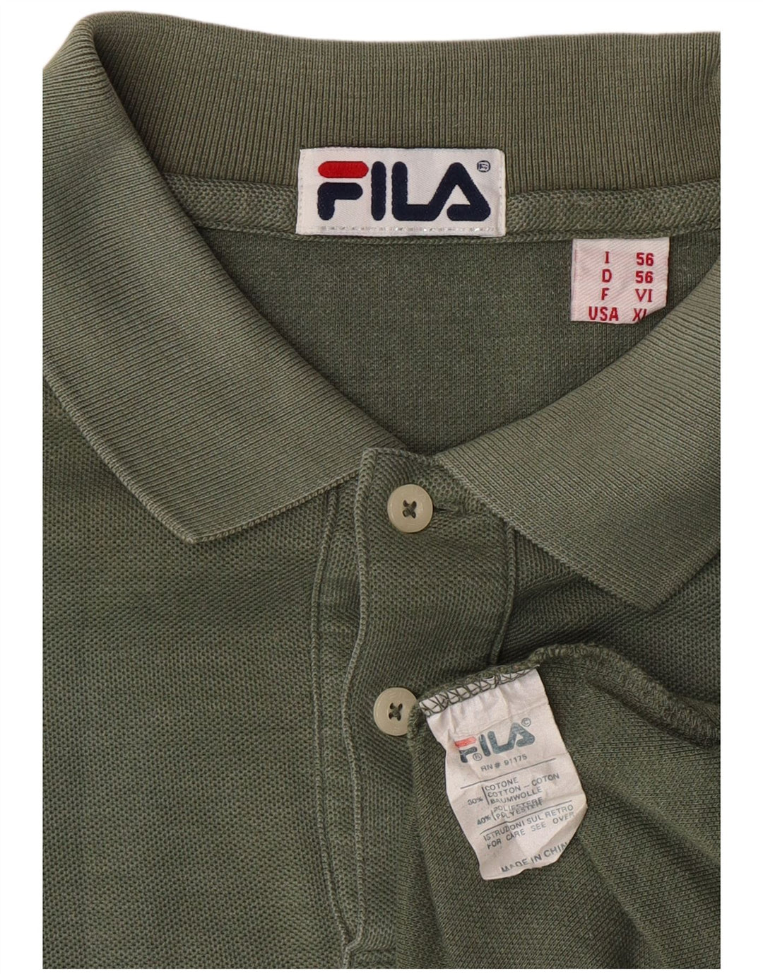 Polo Uomo Fila IT 56 XL Cotone Verde