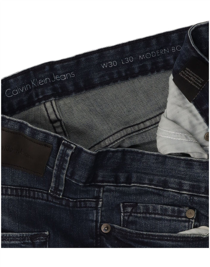 CALVIN KLEIN Jeans bootcut moderni da donna W30 L30 cotone blu navy