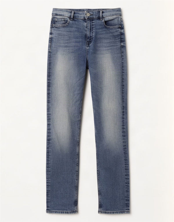 Jeans slim da donna Marks & Spencer UK 10 piccoli W28 L30 cotone blu